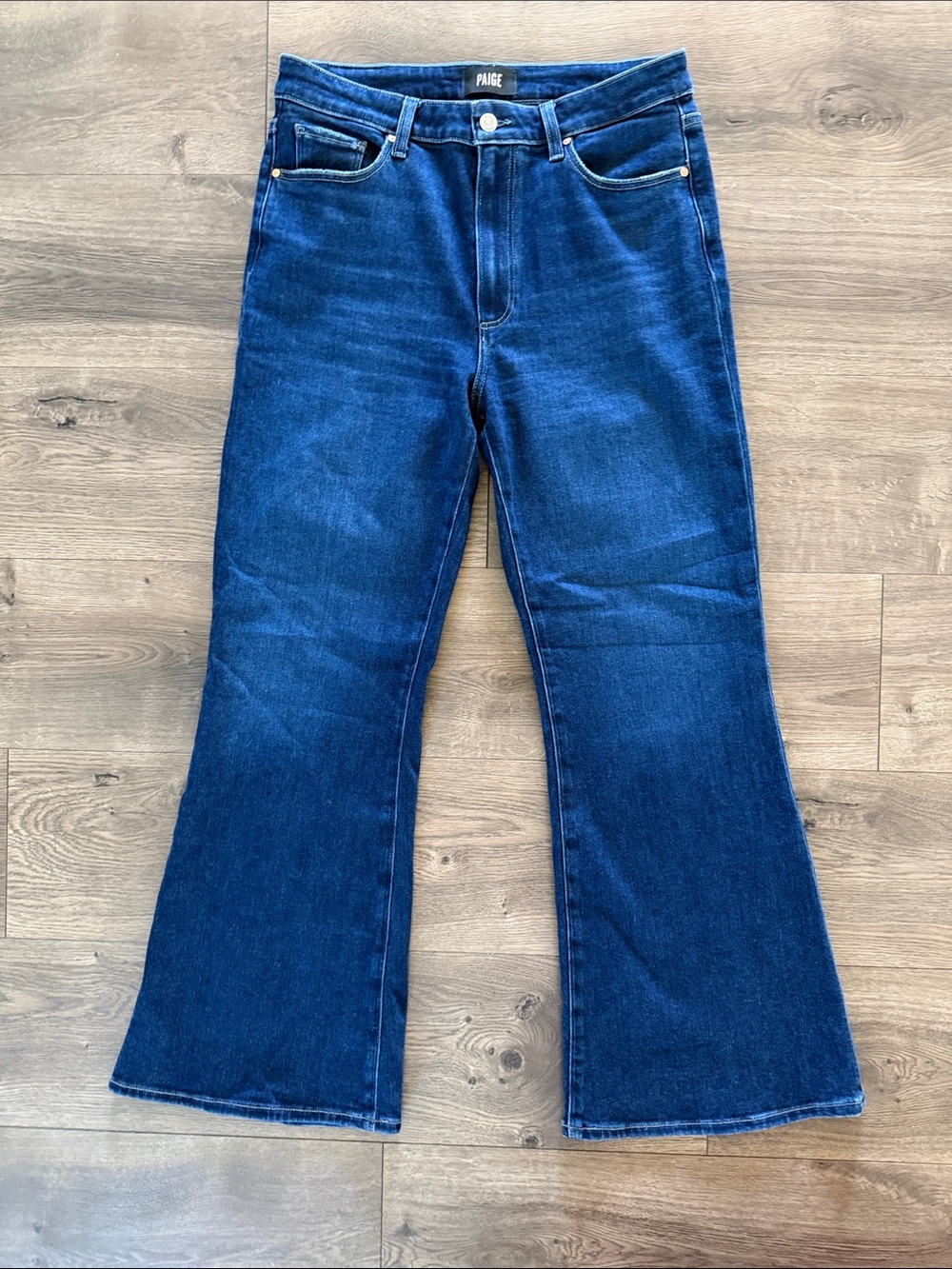 PAIGE Marlow Skimmer Flare Jeans Dark Wash High Rise Size 30
